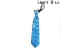 Blinkende Krawatte Hellblau 417810