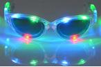 Blinkende Partybrille transparent 411343